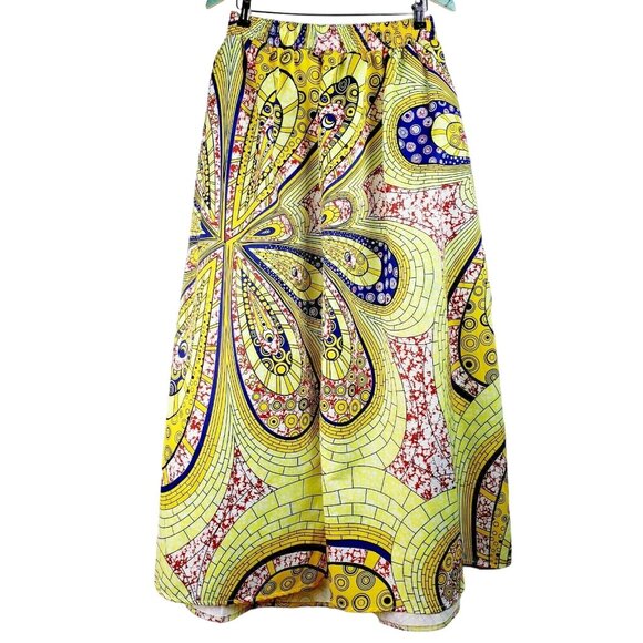 African Women's Stained Glass Window Maxi Skirt Pockets Sz XXL NWOT MUST SEE! - Picture 2 of 5